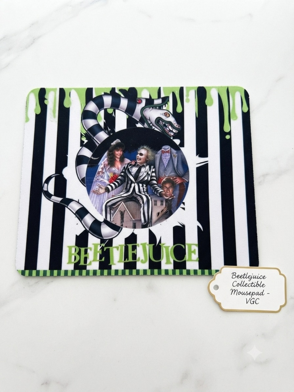 Beetlejuice Horror Icons Mousepad - Retro Slasher Movie Desk Decor